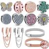 100% 925 Sterling Silver Timeless Sparkling Clip Charms ,fit Fashion 3mm Reflexions Bracelet Making Fashion DIY Jewelry