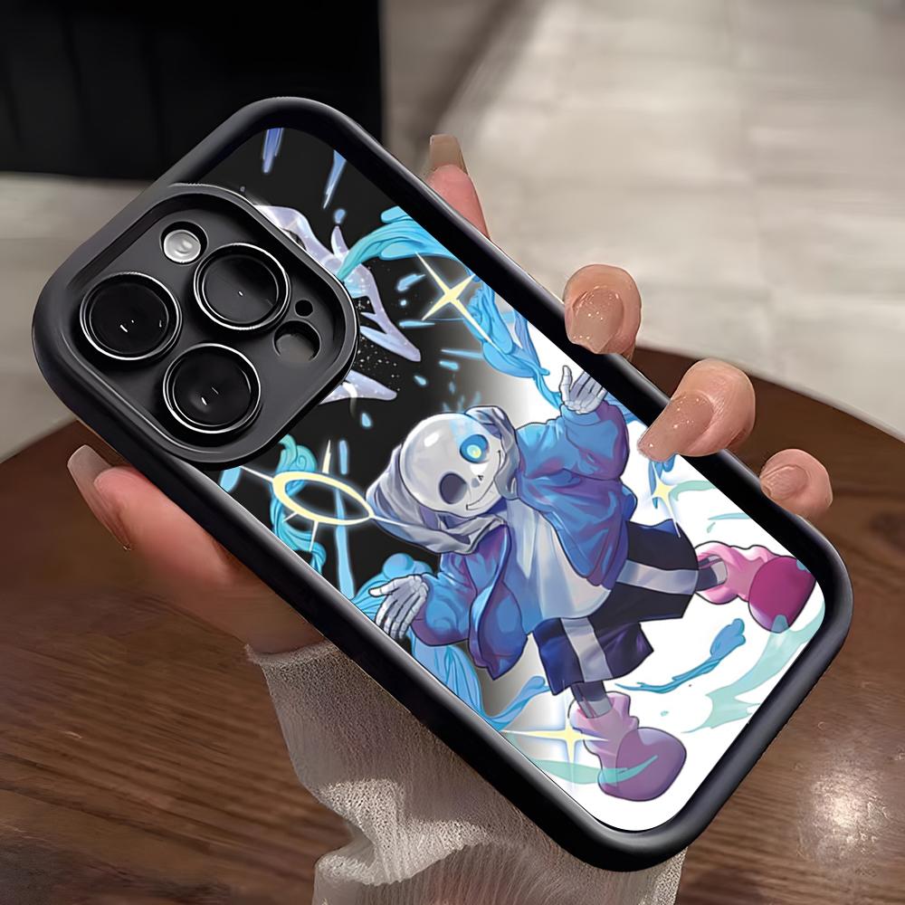 Чехол для телефона Sans Undertale для iPhone 17 Pro Max 15 Pro 16 14 Plus 12 13 Mini 11 Pro Ударопрочный Мягкий чехол