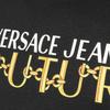 Versace Мужская футболка с принтом логотипа-буквы, круглым вырезом, коротким рукавом, топ Черный E75GAHF01-ECJ00F-EG89