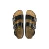 Birkenstock Миланская кожа Мягкие Удобные Толстая подошва Пряжка Пляжные сандалии Мужские сандалии Черный 0034191