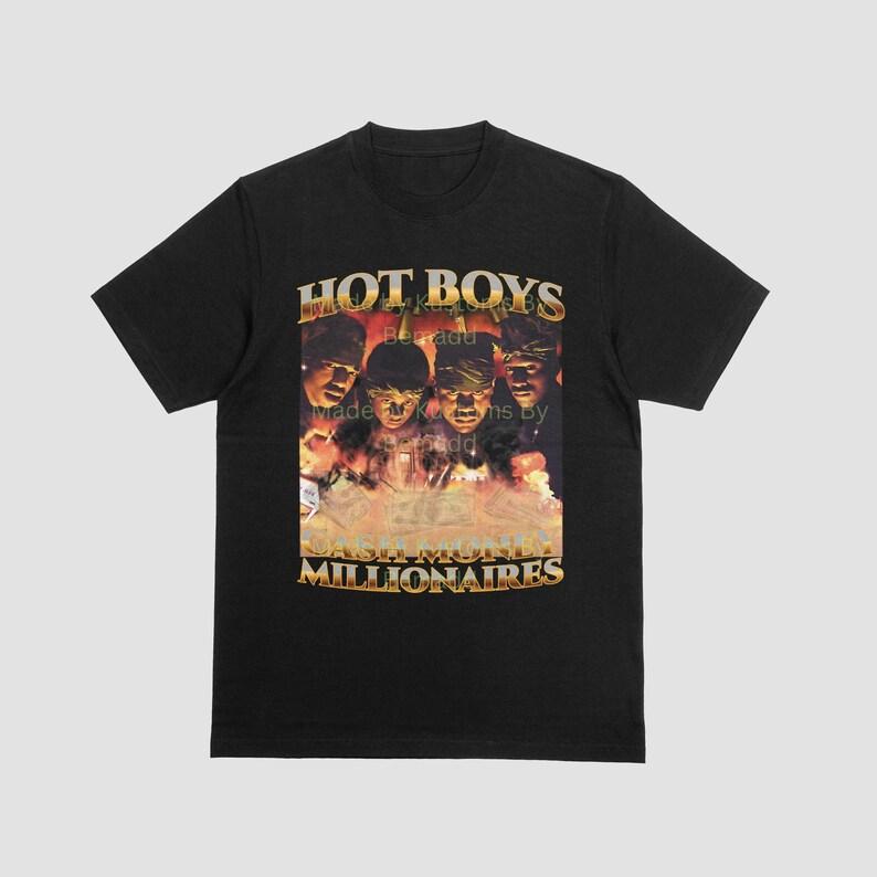 Футболка Hot Boys, Cash Money Millionaires Черная, Белая и Теперь Красная Хип-Хоп Уличная Одежда Оверсайз Футболка Короткий Рукав Повседневная Одежда
