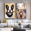 Fashion French Bulldog Animal Posters and Prints Home Decor Art Deco HD Quality Kindergarten Kids Room Poster Canvas Painting