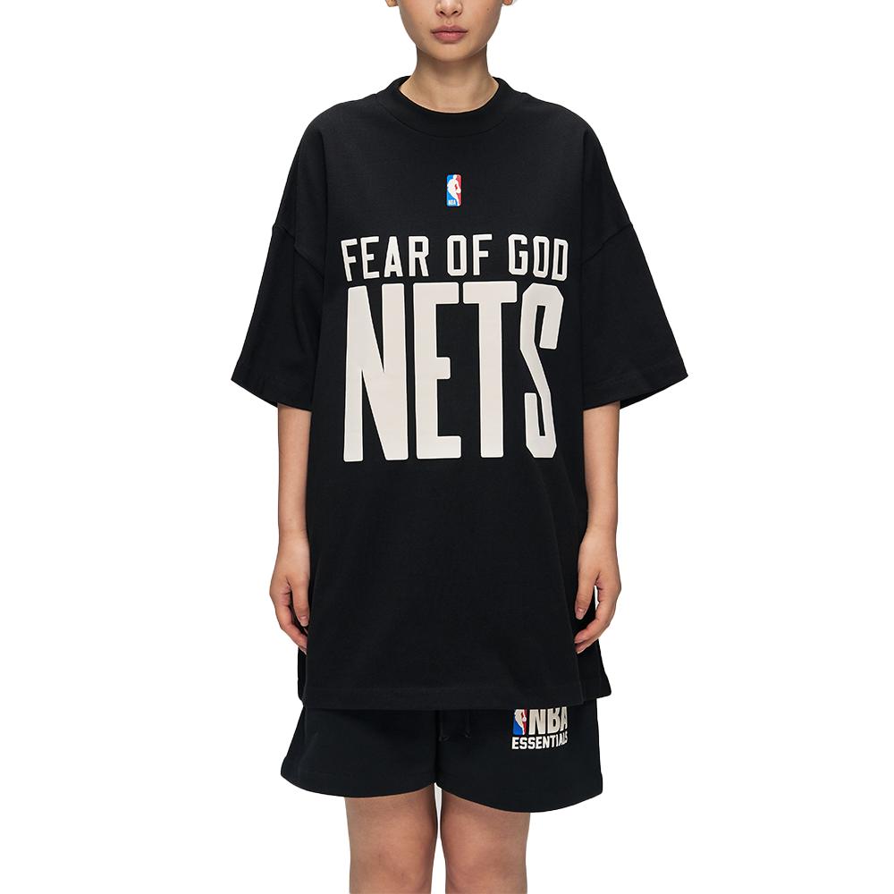 Fear of God Essentials Nets Футболка 90-х Черная Мужские Топы 125NB252024F