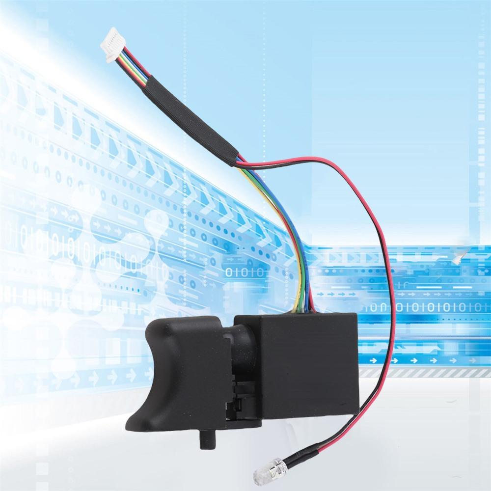 Adjustable Speed Electric Drill Trigger Switch Push Button CW/CCW Trigger Switch Black 8 Pin Speed Control Switch