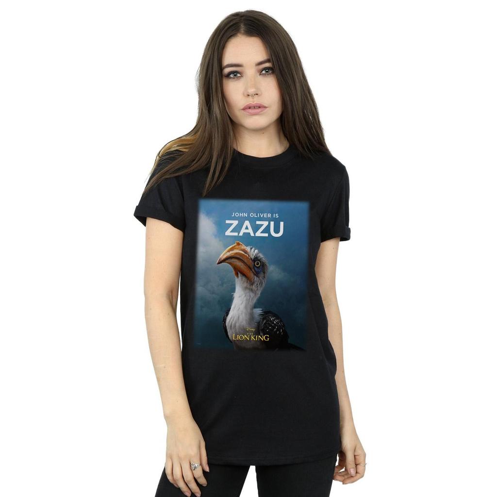 Disney Womens/Ladies The Lion King Movie Zazu Poster Cotton Boyfriend T-Shirt