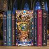 Креативный DIY Деревянный Уголок для Книг Вставка в Полку Миниатюрные Наборы Фэнтези Магазин Книжная Полка Домашний Настольный Декор Для Взрослых Ручная Работа Подарки