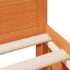 Solid Wood Bed without Mattress with Headboard 100 x 200 cm Wax Brown