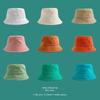 2023 Корейский стиль однотонная рыбацкая шляпа для женщин и мужчин: Маленькая окружность головы, универсальная, идеально подходит для лета и осени