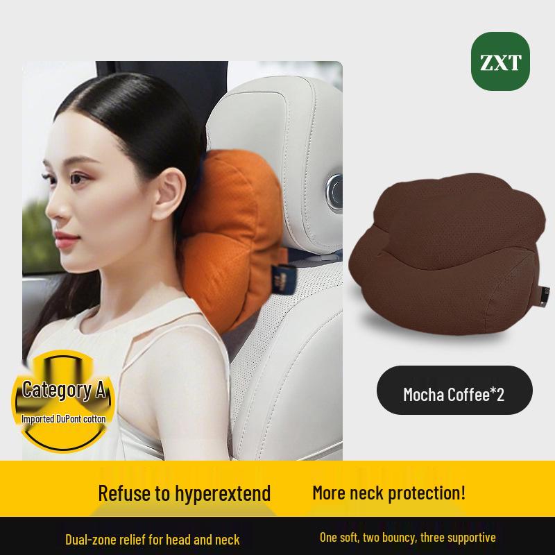 Smart Mobility Car Headrest, Lumbar & Neck Support with Seat Pillow for Porsche, Land Rover & Toyota