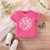 Футболка для малышей Детская одежда и Летняя футболка с коротким рукавом и принтом Повседневный топ для девочки