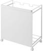 Jitsugyo 4332 Blindfold Separation Dust 3 Approximately Tower Trash Can with Handle and Easy To Lidless Trash Can Wagon, Separations, White,