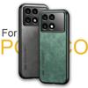 Роскошный кожаный чехол для телефона POCO F6 Pro X6 X5 X4 GT X3 NFC M4 M3 F5 F4 F3 M5 овчина ударопрочный бампер твердый задний текстурированный полный защитный чехол