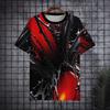 Мужская трикотажная рубашка Art Color Entertainment Game Pattern Splicing 3D Printing Casual Short Sleeve Fashion Clothing