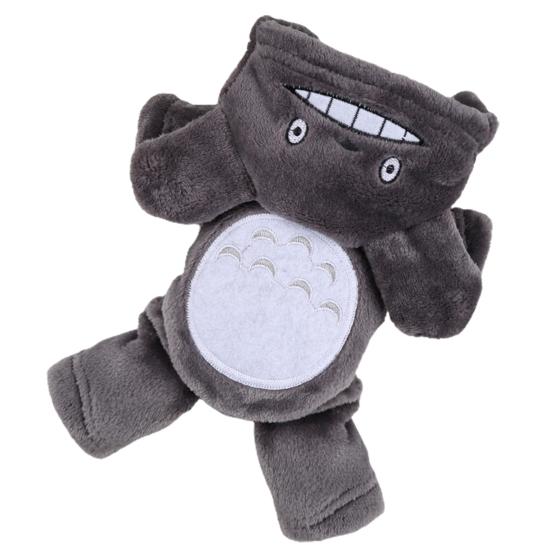 Декор для ушей с капюшоном, плюшевые теплые пуговицы на четырех ножках, пальто для домашних животных, мультяшная форма, собака