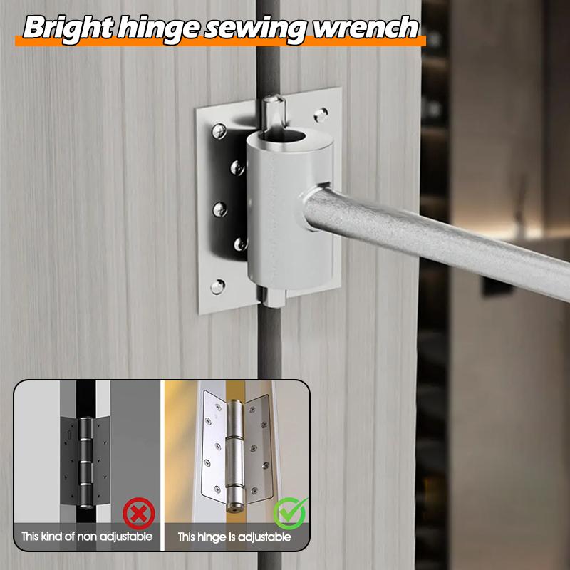 Double Head Hinge Gap Adjusting Tool Labor Saving Repair Wrench for Door Cabinet Furniture Home Use with Round Bolt Hand Tools