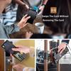 RFID Men's Leather Card Bag Metal Anti-Magnetic Automatic Bullet Card Wallet Credit Card Business Card Box Wallet