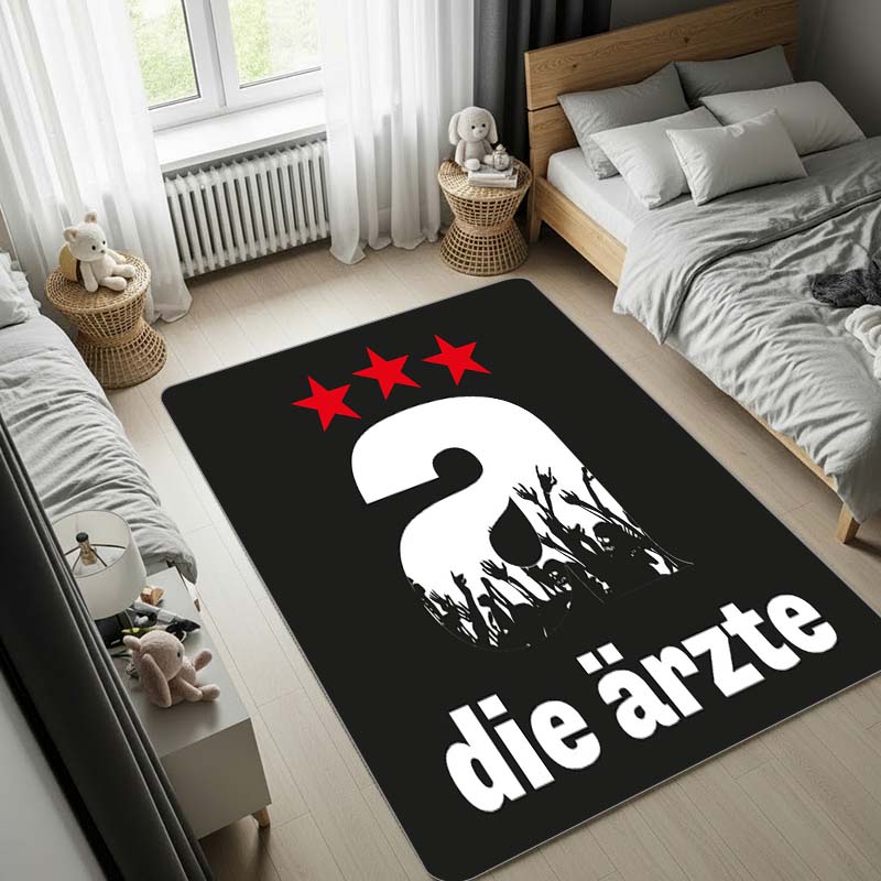 Die Ärzte Punk Band Carpet, Bedroom Rug, Doormat,Living Room Rug, Bedside Carpet, Computer Chair Mat, Birthday Christmas Gift.