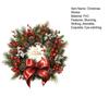 Christmas Wreath Window Clings for Wall Window Door Large Removable PVC Wreath Decals with Pine Cones Berries for Holiday Decor