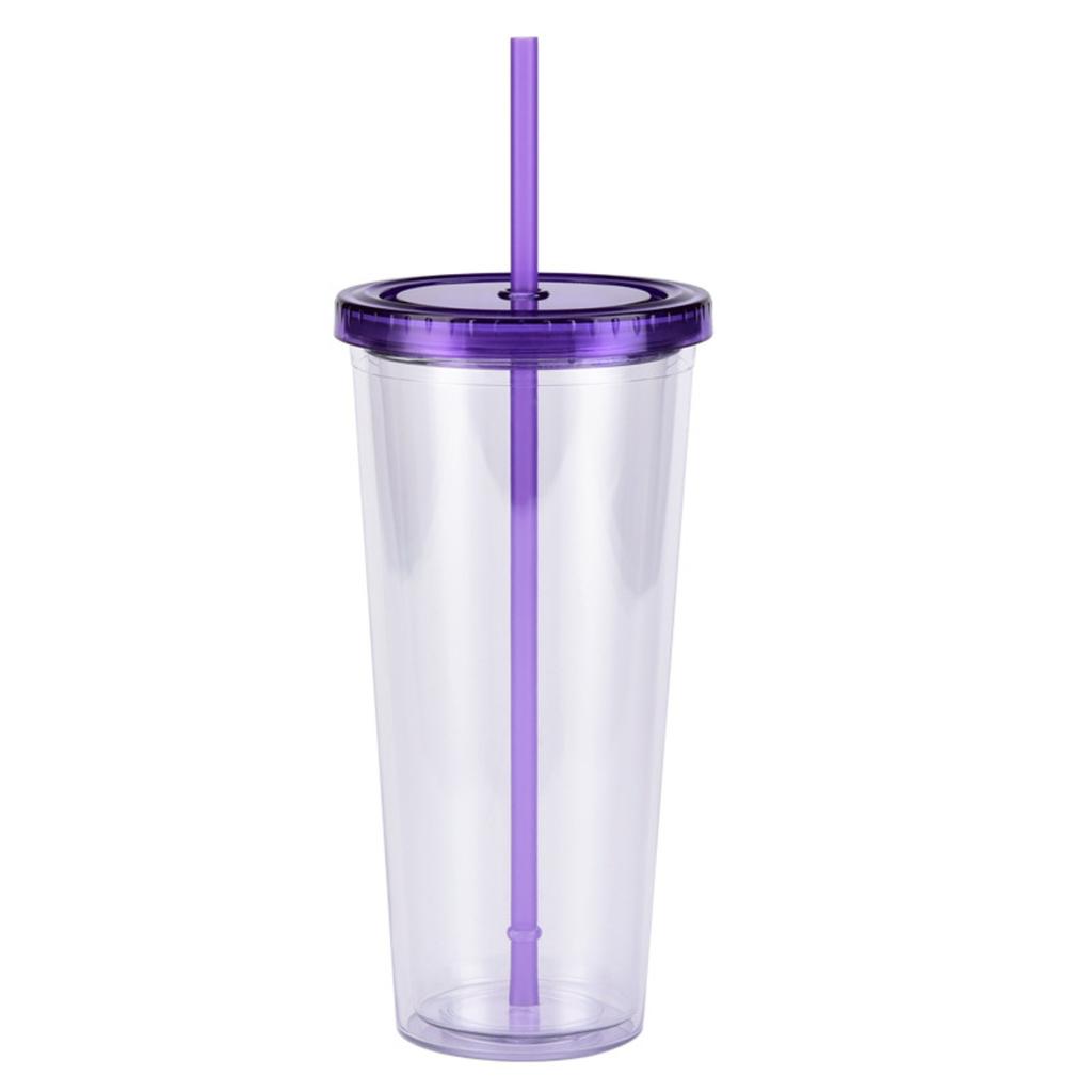 24 унции пластиковый стаканчик с трубочкой креативный прозрачный стаканчик для холодных напитков с крышкой