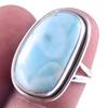 Natural Republic Ларимар Драгоценный камень Ручной работы Кольцо из стерлингового серебра 925 пробы Р.7" s1P48