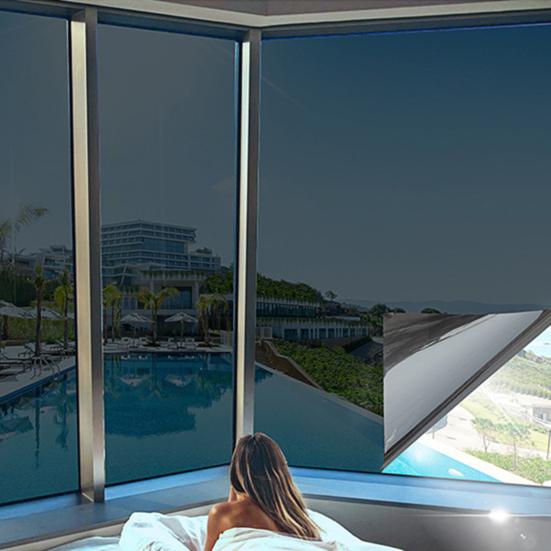 Односторонняя оконная пленка, солнцезащитная, неклейкая, взрывозащищенная, невыцветающая изоляционная пленка для дома