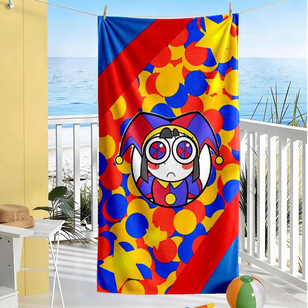 Cute The Amazing Digital Circus Theme Beach Towel High Absorbency & Quick-Dry Comfortable Lightweight