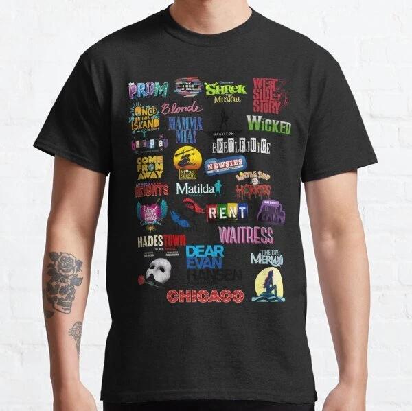 Musical Theater Sticker Shirt Inspired by Broadway Shows Classic T-Shirt S-3XL