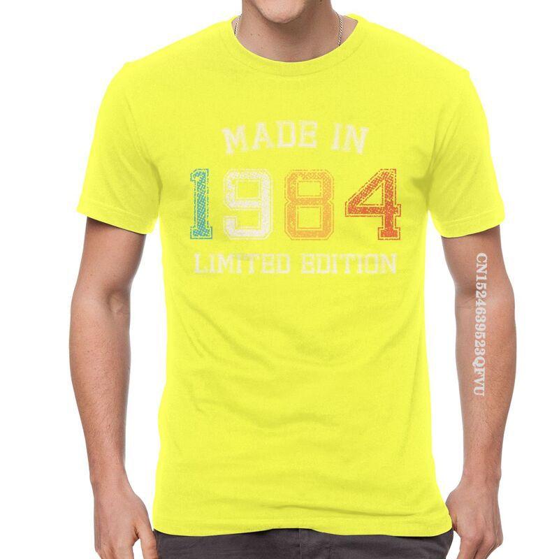 Born In 1984 Tshirts Men Men Streetwear T Shirts Made In 1984 Birth Year EMO Men Tshirt Cotton Oversized Tee Tops Clothes