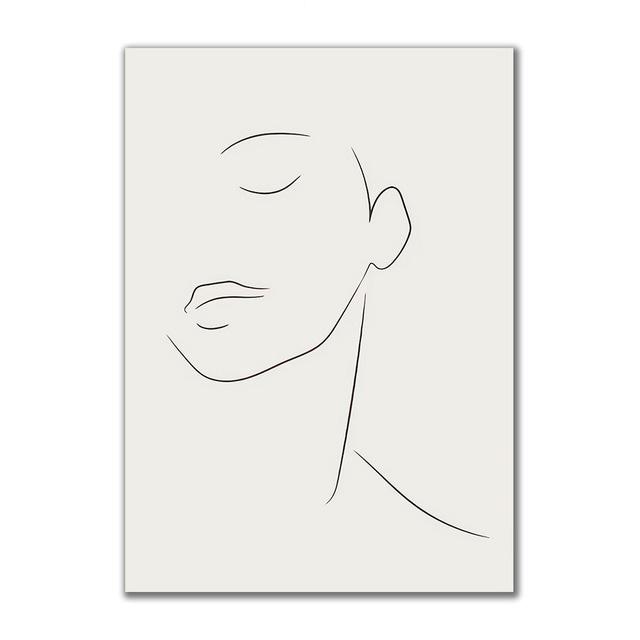 Линейный рисунок, постер с принтом, девушка, листья, светло-зеленый, настенная картина, абстрактный минимализм, холст, картина для домашнего декора стены