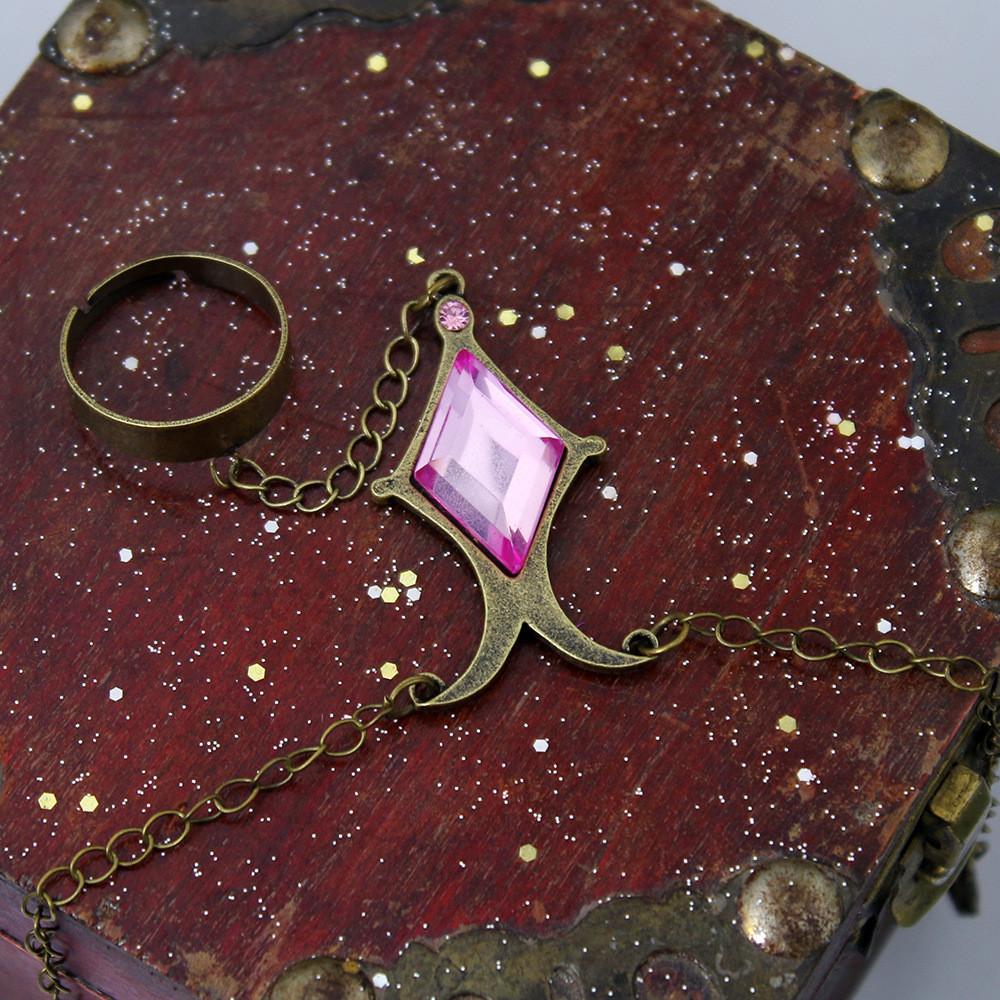 Браслет с Камнем Души Мадоки Канамэ из аниме «Девочка-волшебница Мадока» с бриллиантом и фиолетовым драгоценным камнем, реквизит для косплея