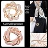 Elegant Diamond-Studded Brooch and Scarf Buckle - Versatile High-End Pin for Women