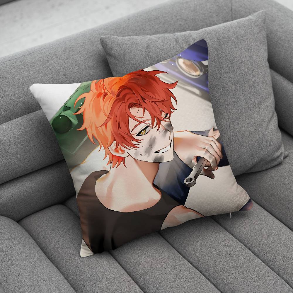 Аниме Mystic Messenger Игра 707 Наволочка Наволочка против пылевых клещей Невидимая молния шелковистый короткий плюш Чехол для подушки дивана
