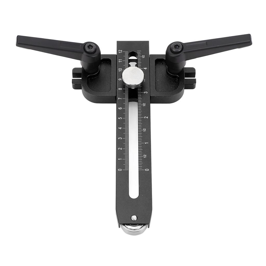 Table Saw Jig Guide with Roller Dual Scale Woodworking Thin Ripping Guide Locator Fits for 3 4x3 8 3 8x1 4 Inch T Slot