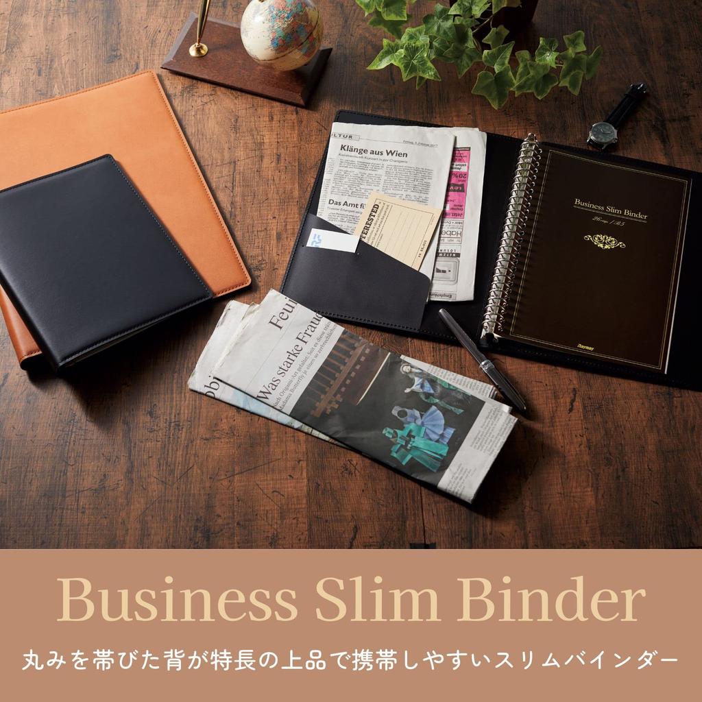 Raymay Fujii Папка-биндер на кольцах Business Slim A4 Черный QE1126B