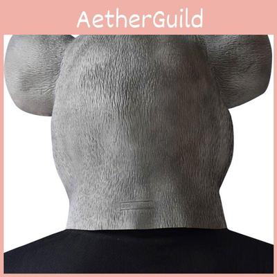 Забавная серая маска коалы, латексный головной убор, идеально подходит для Хэллоуин-вечеринок и костюмов