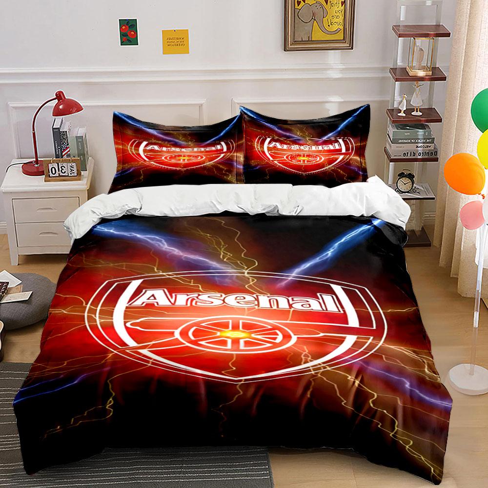 Arsenal logo with lightning. Bedding sets Duvet cover sets Duvet covers Pillowcases(1 * Duvet Cover 2 * Pillowcases, without duvet insert)