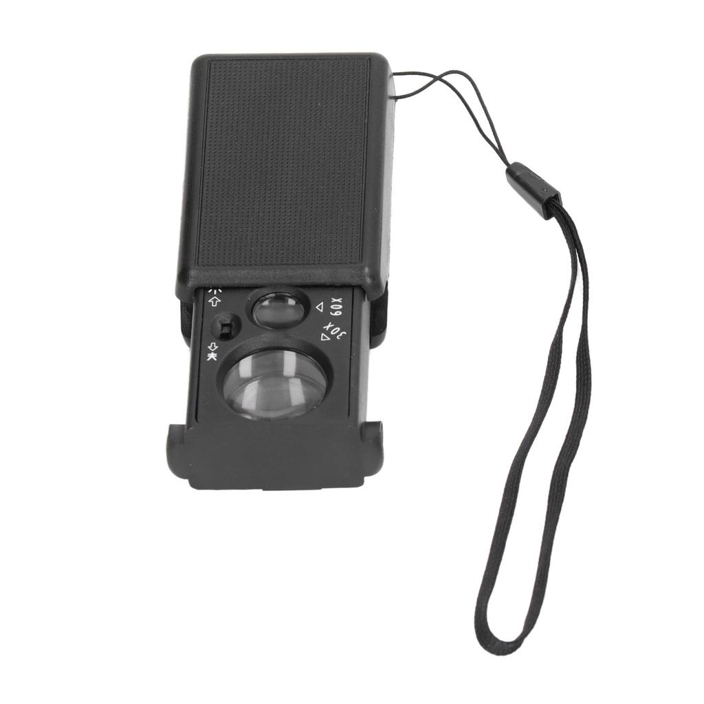 Выдвижная ювелирная лупа 30X 60X оптическая стеклянная линза увеличительные стекла со светодиодной подсветкой деньги