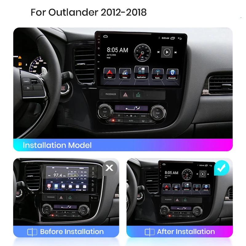Android13 Carplay радио для Mitsubishi Outlander 3 GF0W GG0W 2012 2013-2018 стереосистема мультимедийный проигрыватель Android Auto GPS Navi