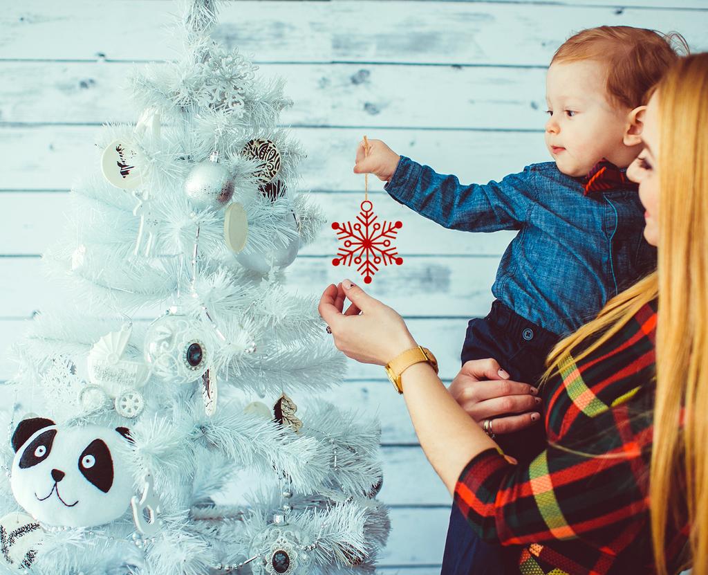 Inkdotpot 40 шт. Деревянное украшение в виде снежинок с отверстиями 3,5 дюйма, необработанные предварительно просверленные кусочки натурального дерева для поделок