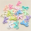 Charm Vertical Hole Beads Acrylic Cream DIY Earrings Necklace Making 20Pcs Material Handmade Jewelry Accessories Macaron Color Bowknot