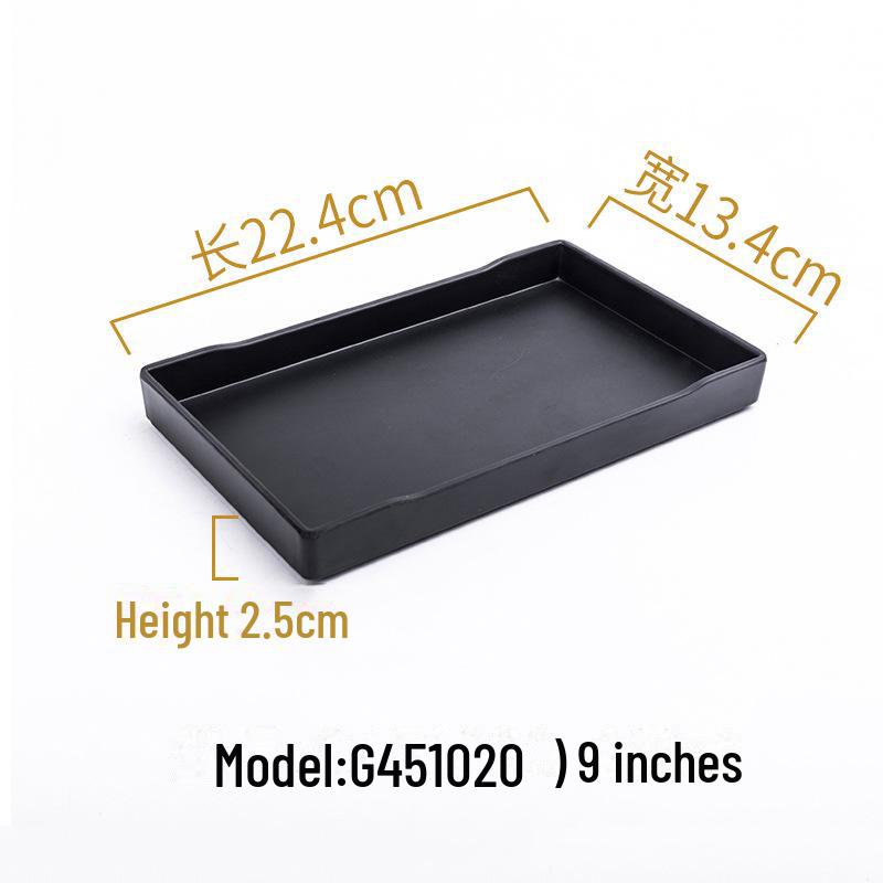 Melamine Black Imitation Porcelain Plate - Versatile Dish for Hot Pot, Barbecue, and Cold Dishes