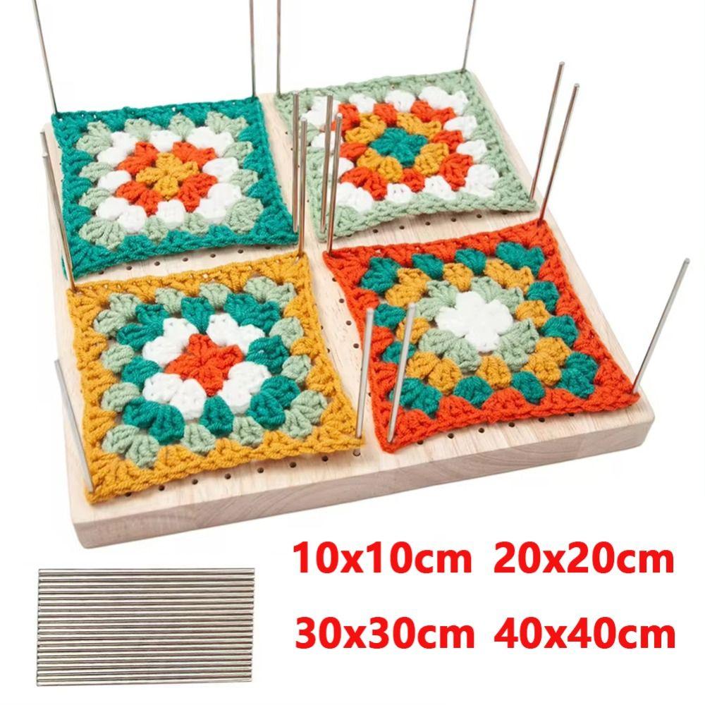 Square Crochet Blocking Boards Wooden Knitting Board Knitting Blocking Mat Purse Bags
