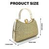Fashionable Evening Purse Crossbody Handbag With Sparkling Rhinestones Delicate Chain Strap Shoulder Bag For Women  Silver