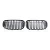 Black 2 Slat Front Kidney Grill Grille Fit BMW 7 Series G11 G12 2016-18 Pre-LCI