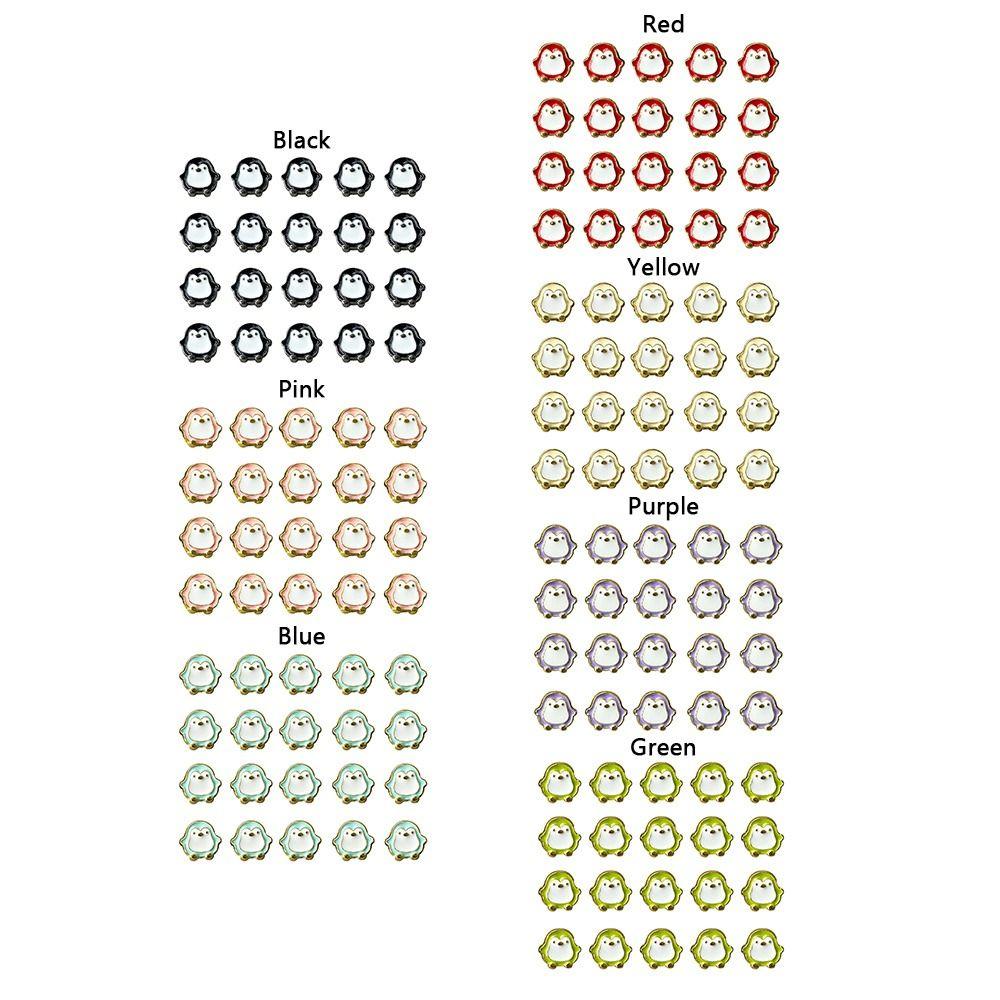 20pcs DIY Doll Penguin Buttons Mini Doll Shoes Buckles Coat Buckles  1/6 Doll Clothes Accessories