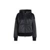 Corduroy Plain Sports Hoodie Jacket Women Tops Black H15955