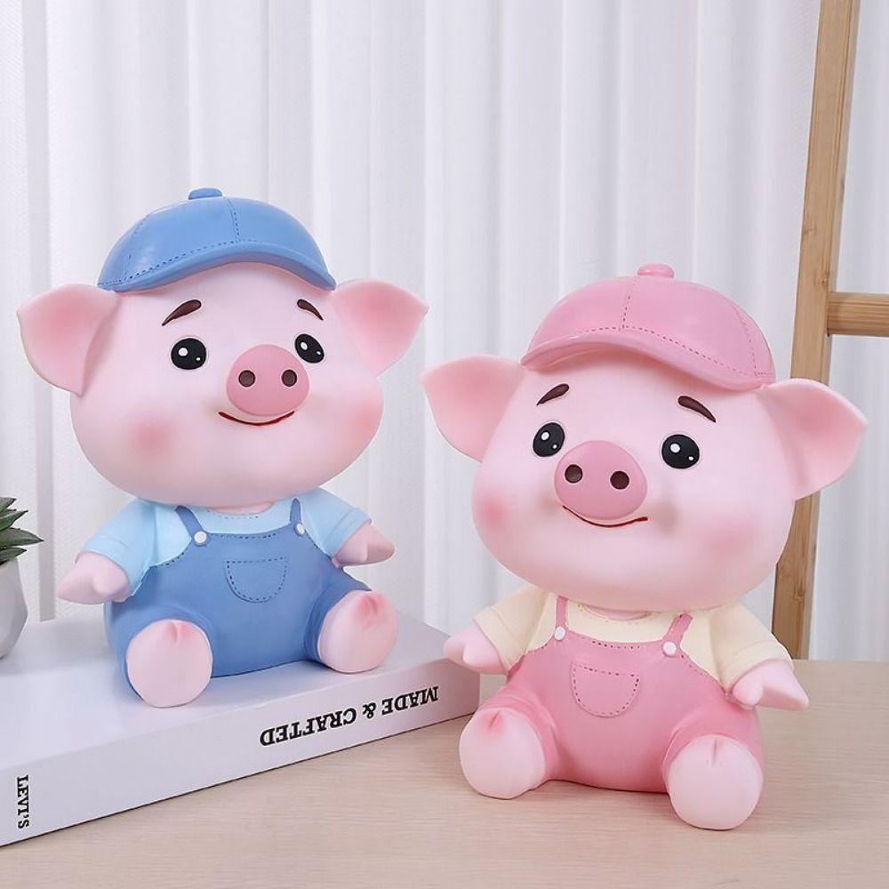 Cartoon Animal Piggy Bank Large Capacity Cartoon Piggy Bank Multi-purpose Pig Savings Can  Indoor