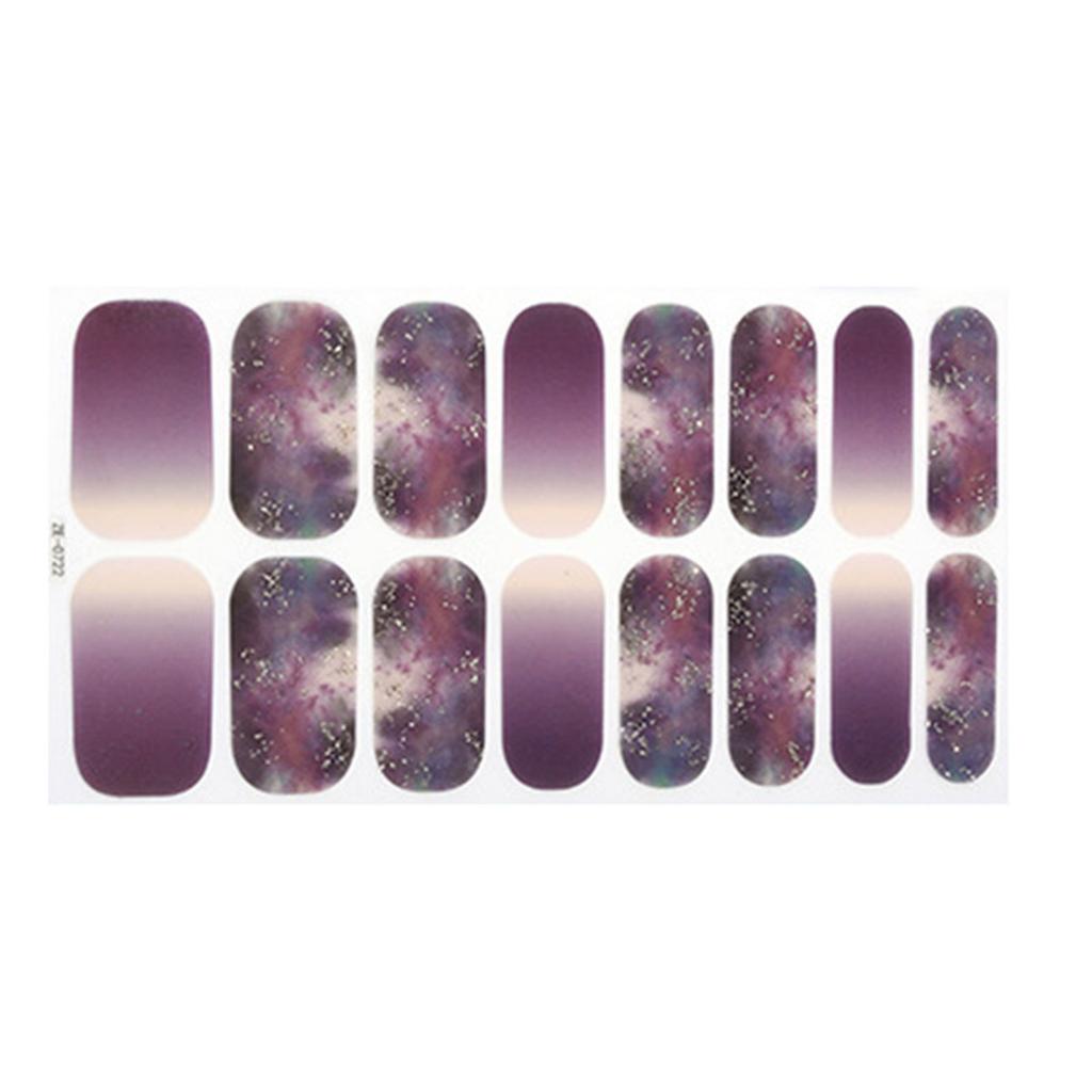 Nails Polish Stickers Gradient Gels Nail Strips Nails Polish Wraps Glittering Gels Nail Stickers Manicures Stickers
