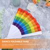 10 Pcs Rainbow Folding Fan Fans Photo Props Creative Foldable Dancing Dance Performance Supplies Exquisite