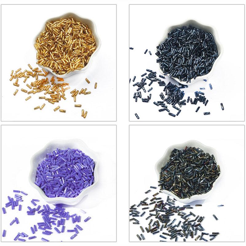 300 шт. 2x6 мм спиральные трубчатые бусины, аксессуары для одежды, изготовление платьев, сделай сам, спиральные стеклянные бусины для изготовления ювелирных изделий, браслетов, стекляруса, крутые трубчатые бусины